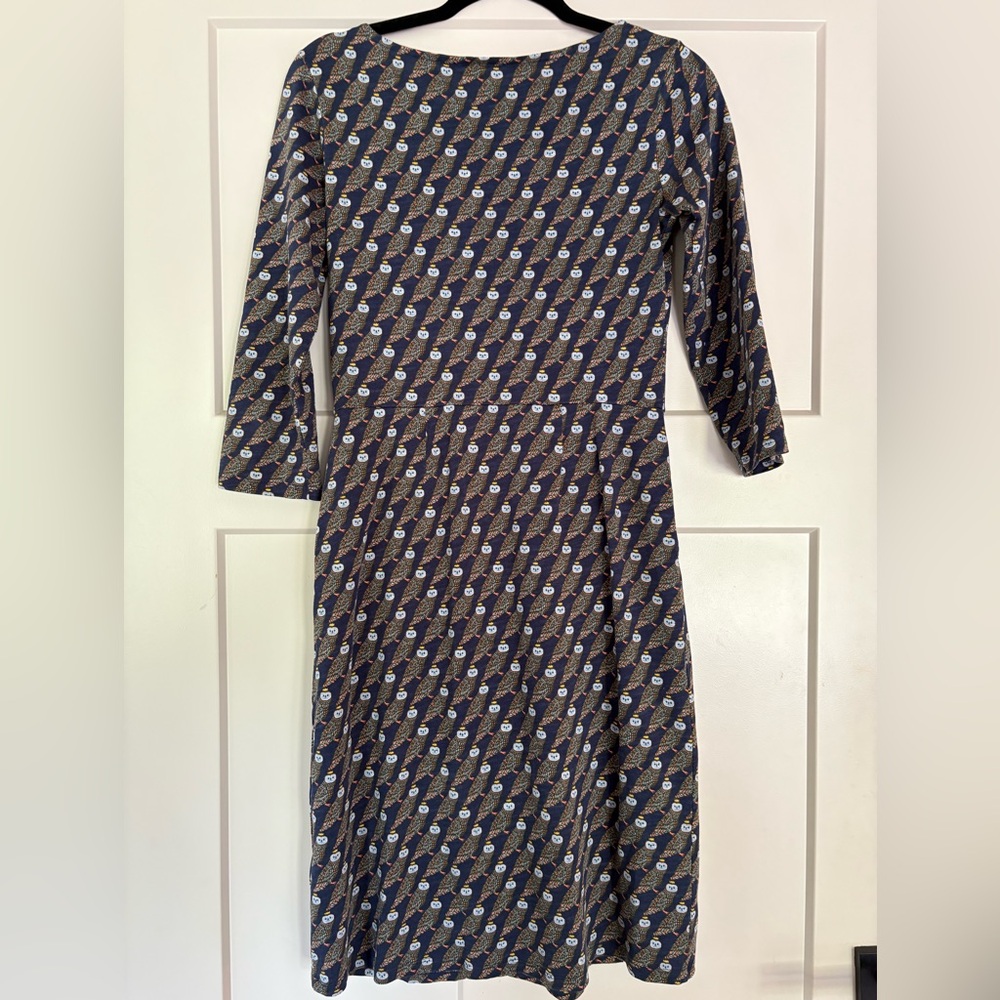 Boden Navy and White Owl Pattern Dress - Whimsical, Fall, Fun
